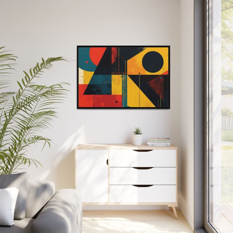 Matte Canvas, Framed Dynamic Geometry a striking abstract artwork - Image 4