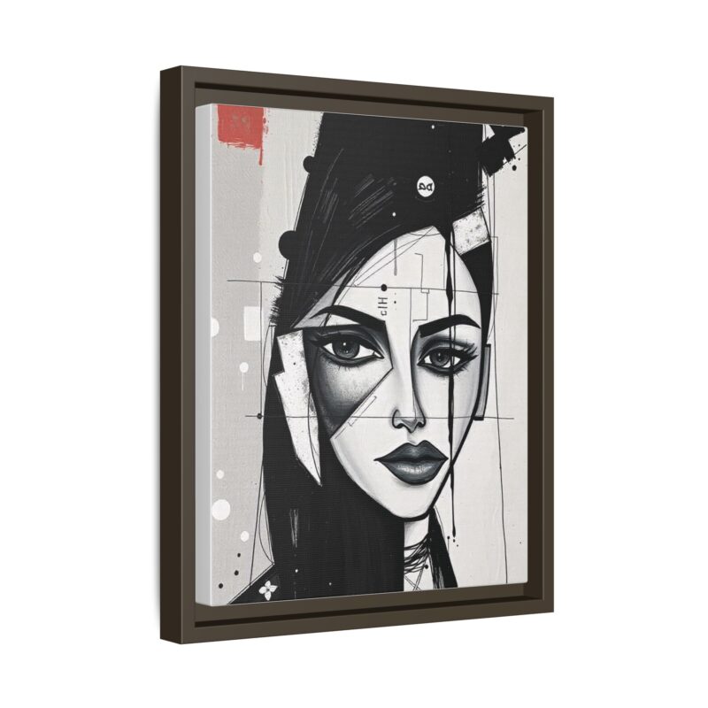 Canvas Art on An elegant and modern black-and-white abstract portrait - Image 39