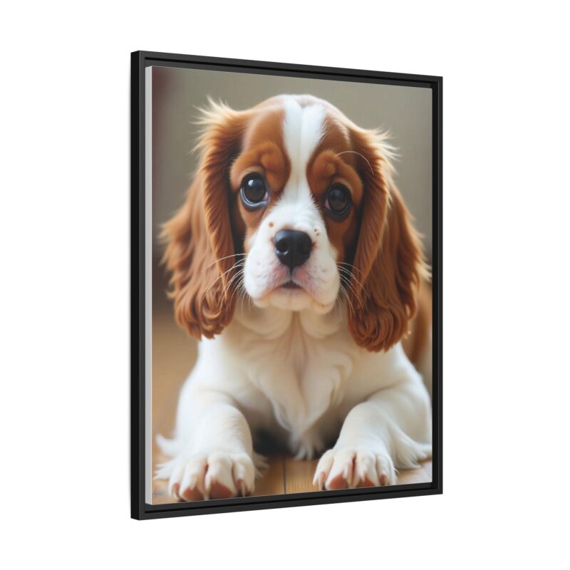 A beautifully detailed canvas print of a Cavalier King Charles Spaniel" - Image 123