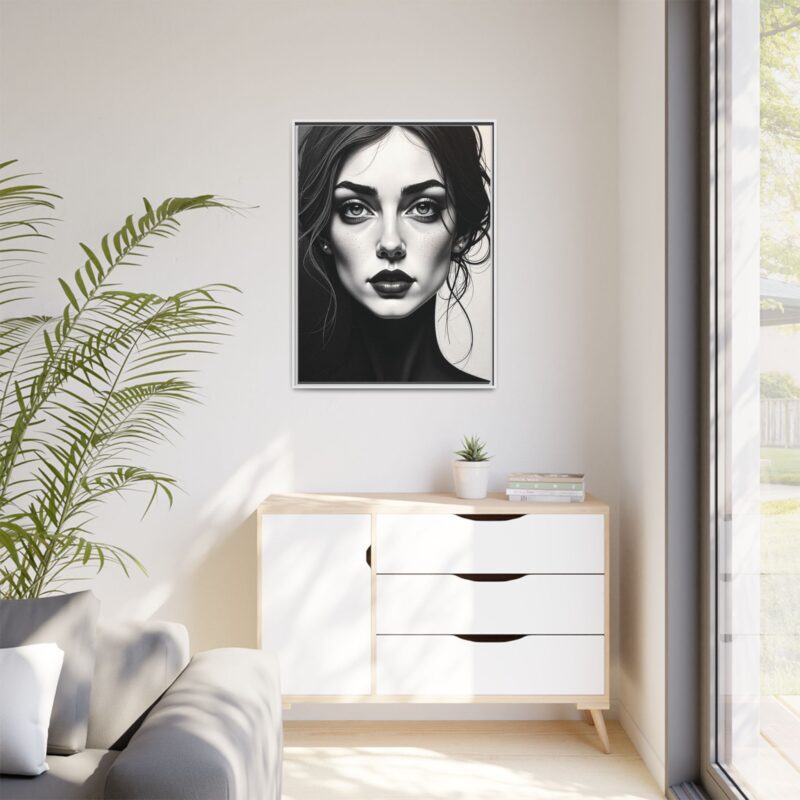Canvas Wall Art - Abstract Woman's Face Portrait - Image 83