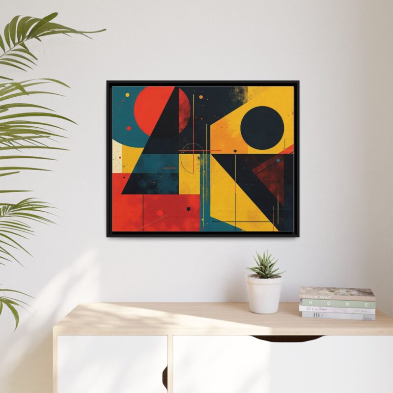 Matte Canvas, Framed Dynamic Geometry a striking abstract artwork - Image 124