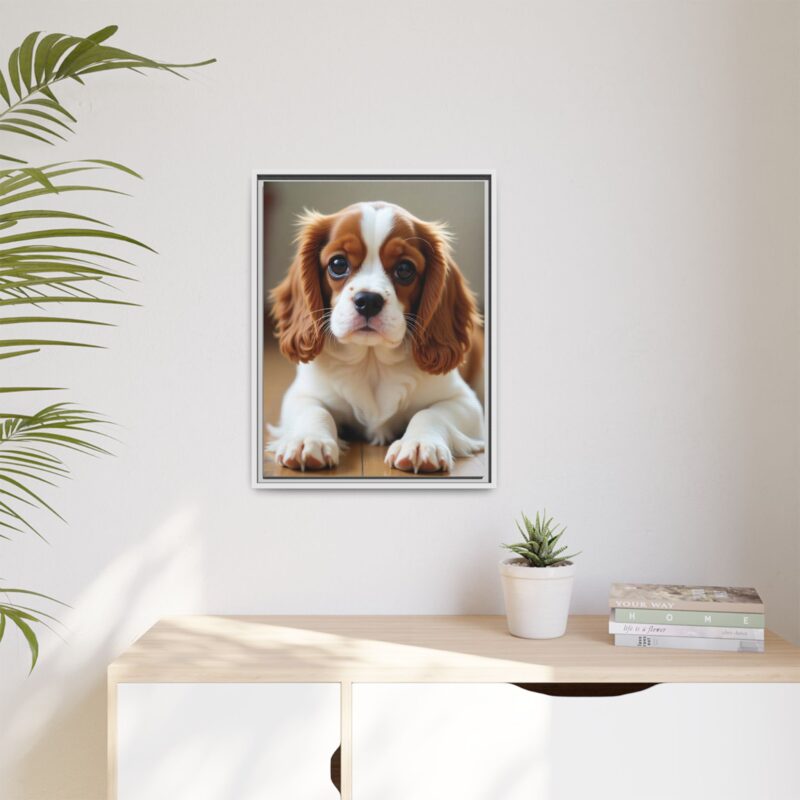 A beautifully detailed canvas print of a Cavalier King Charles Spaniel" - Image 80