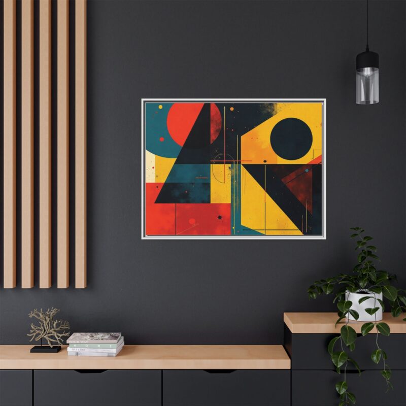Matte Canvas, Framed Dynamic Geometry a striking abstract artwork - Image 109