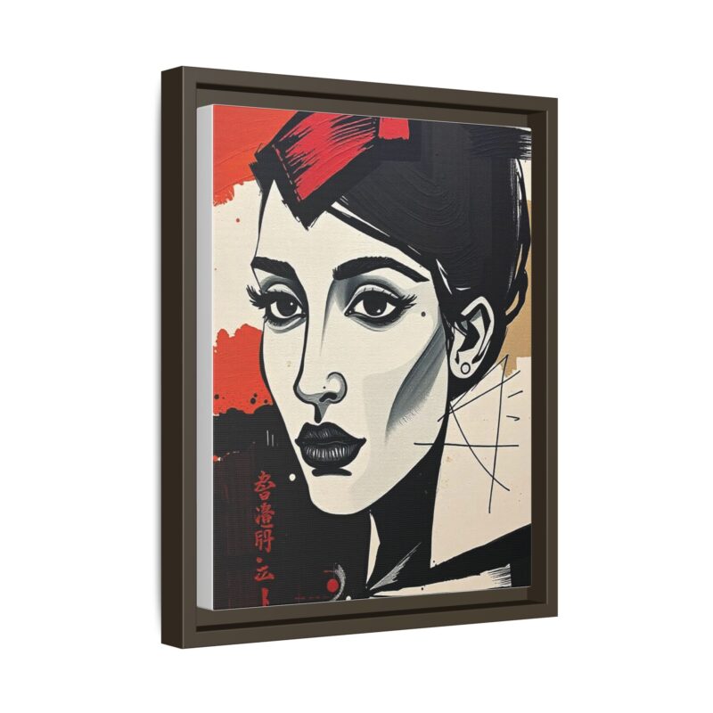 Wall Art Print of A black and white abstract portrait of a woman's face - Image 39