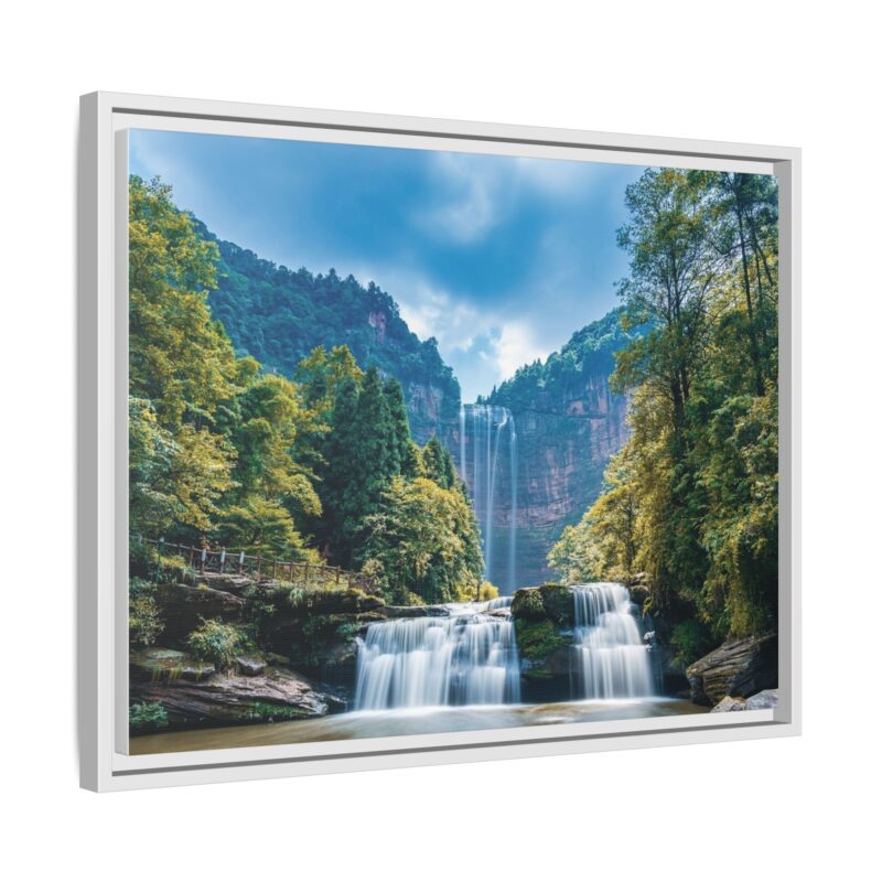 Canvas Wall Art - Waterfall Mountain Landscape - Image 79