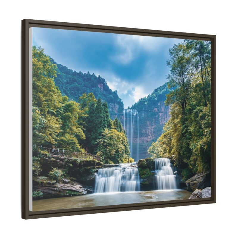 Canvas Wall Art - Waterfall Mountain Landscape - Image 127