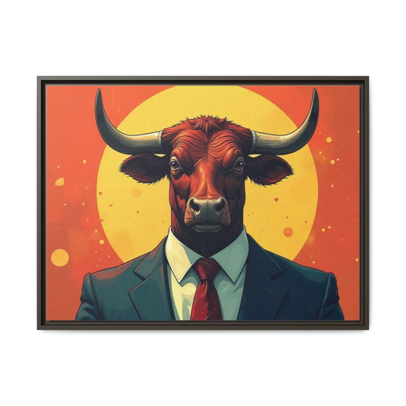 Matte Canvas, Framed Bullish Ambition - Image 78