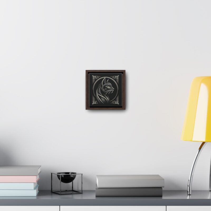 Sophisticated Black Cat in Art Deco Style - Elegant Metallic Wall Art - Image 6