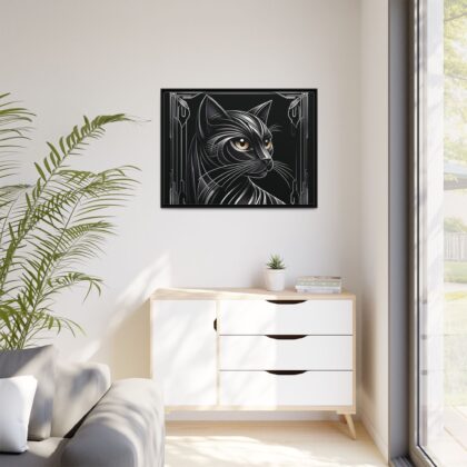 Glamorous Black Cat Art Deco Prints - Stylish and Dark Home Decor