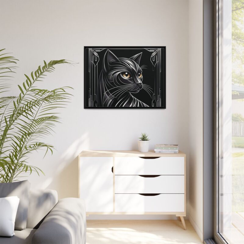 Glamorous Black Cat Art Deco Prints - Stylish and Dark Home Decor