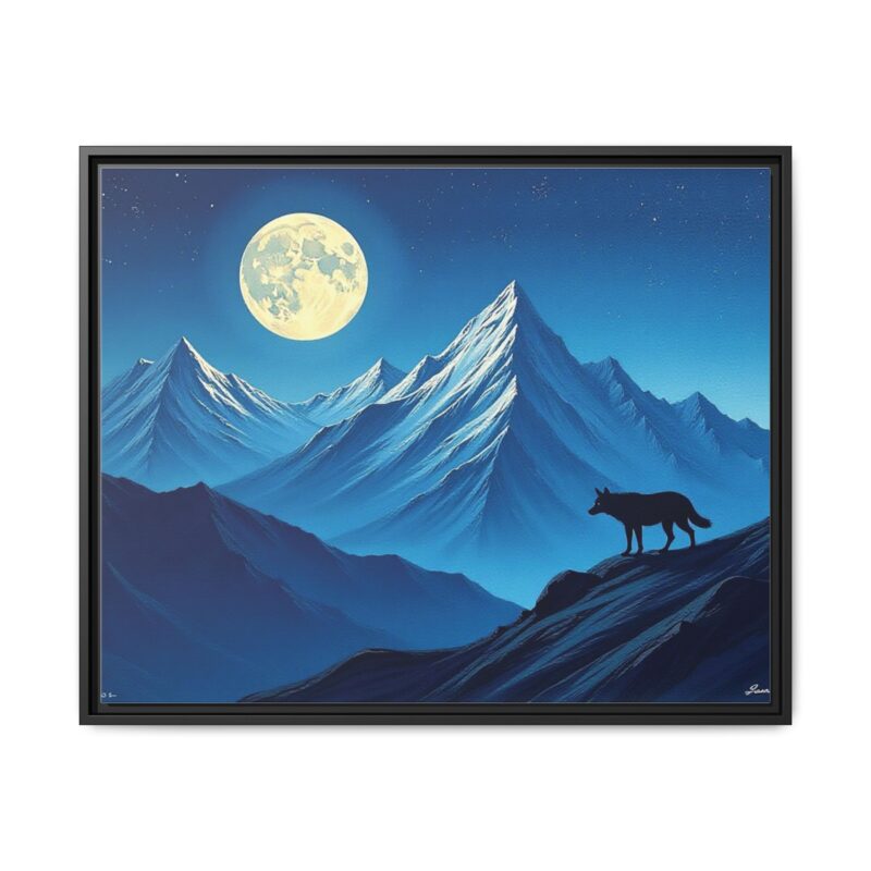 Canvas Wall Art: Moonlit Mountain Landscape - Image 122