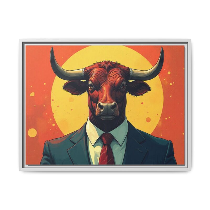 Matte Canvas, Framed Bullish Ambition - Image 66