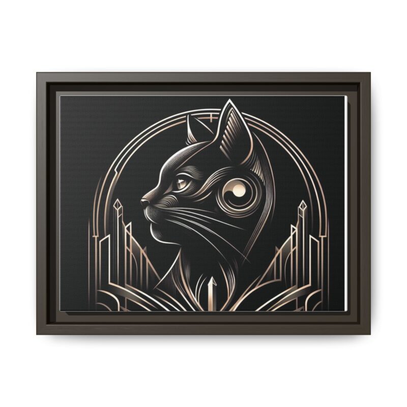 Elegant Art Deco Black Cat Canvas - Dark and Luxurious Wall Art Design - Image 5