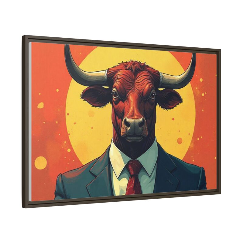 Matte Canvas, Framed Bullish Ambition - Image 86