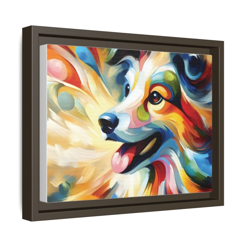 Matte Canvas, Framed Colorful Abstract Dog Canvas Art for Modern Wall Decor - Image 42