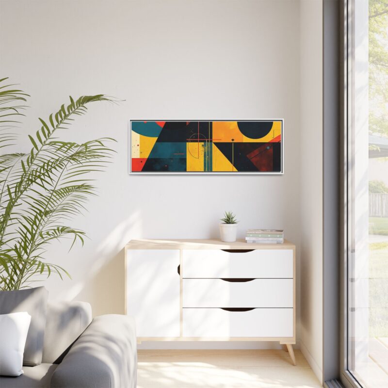 Matte Canvas, Framed Dynamic Geometry a striking abstract artwork - Image 144