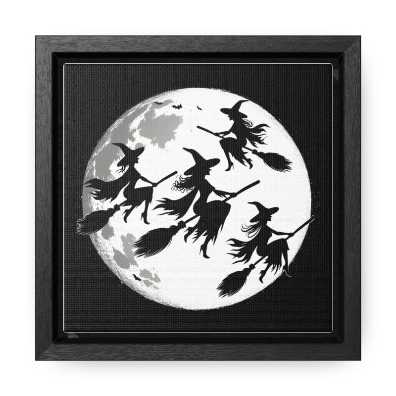 Canvas Wraps - Elegant Witch Silhouettes on Broomsticks Halloween Wall Art - Image 7