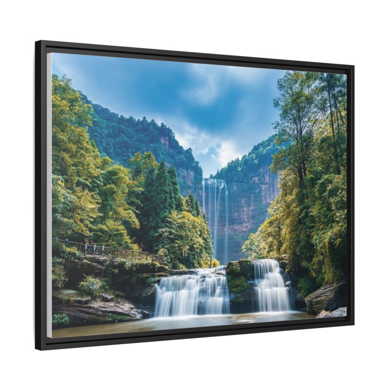 Canvas Wall Art - Waterfall Mountain Landscape - Image 31