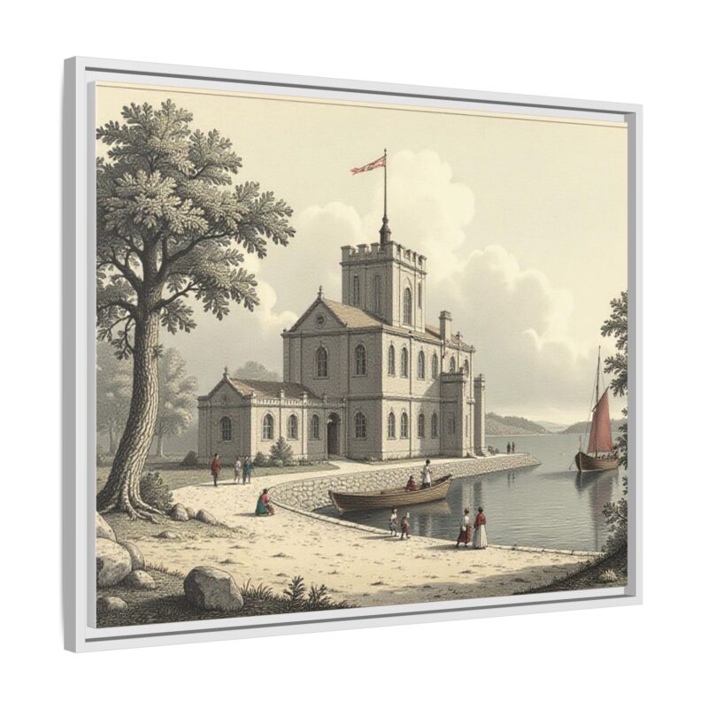 Framed Wall Art - 1820s in England Matte Canvas - Image 115