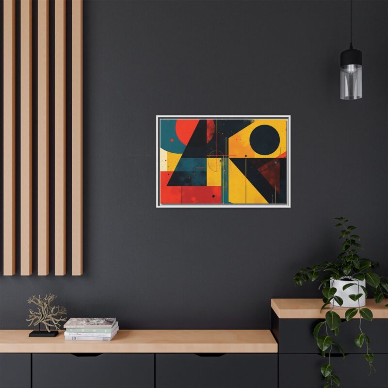 Matte Canvas, Framed Dynamic Geometry a striking abstract artwork - Image 85