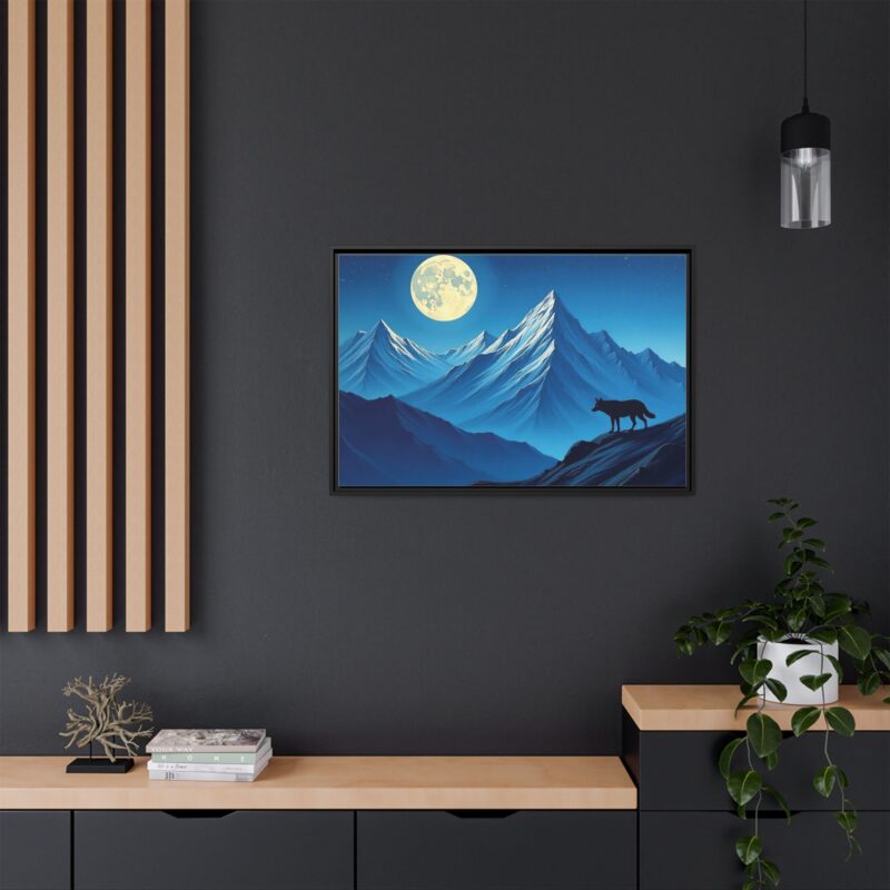 Canvas Wall Art: Moonlit Mountain Landscape - Image 33