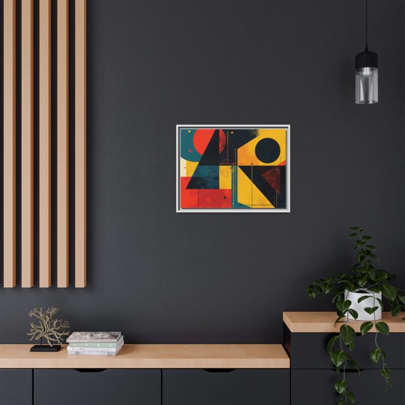 Matte Canvas, Framed Dynamic Geometry a striking abstract artwork - Image 77