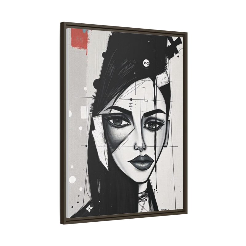 Canvas Art on An elegant and modern black-and-white abstract portrait - Image 71
