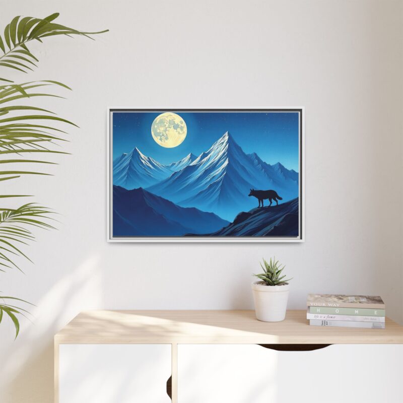 Canvas Wall Art: Moonlit Mountain Landscape - Image 88