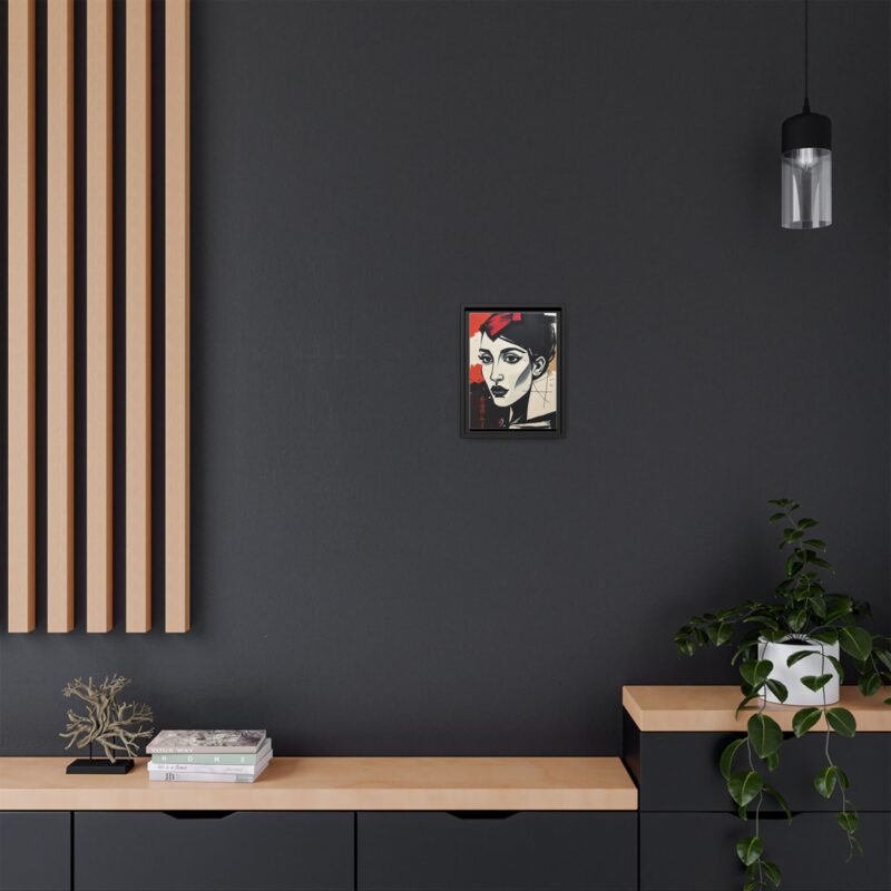 Wall Art Print of A black and white abstract portrait of a woman's face - Image 5