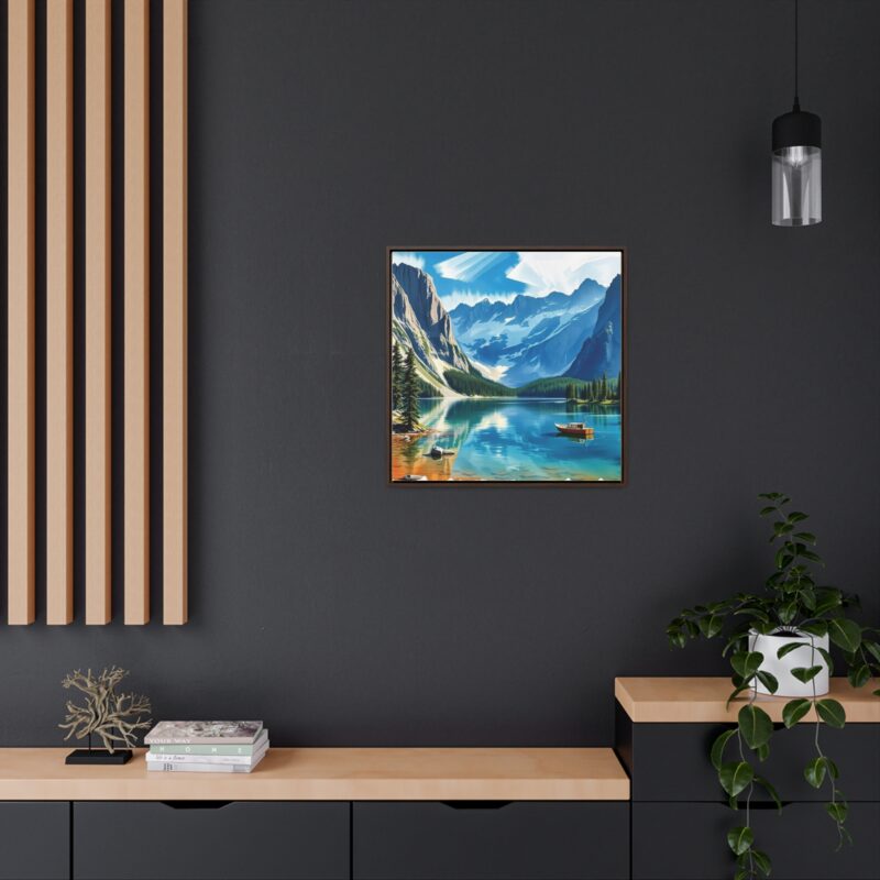 Canvas Wrap Mountain Lake Wall Art - Image 40