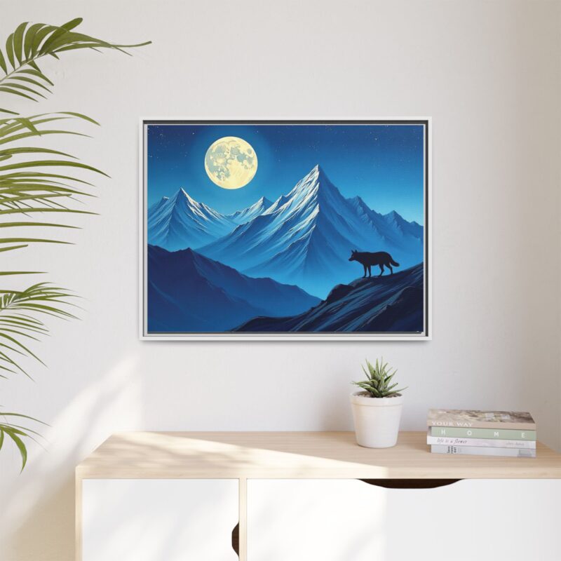 Canvas Wall Art: Moonlit Mountain Landscape - Image 94