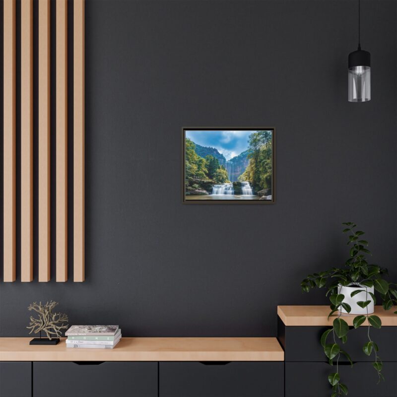 Canvas Wall Art - Waterfall Mountain Landscape - Image 65