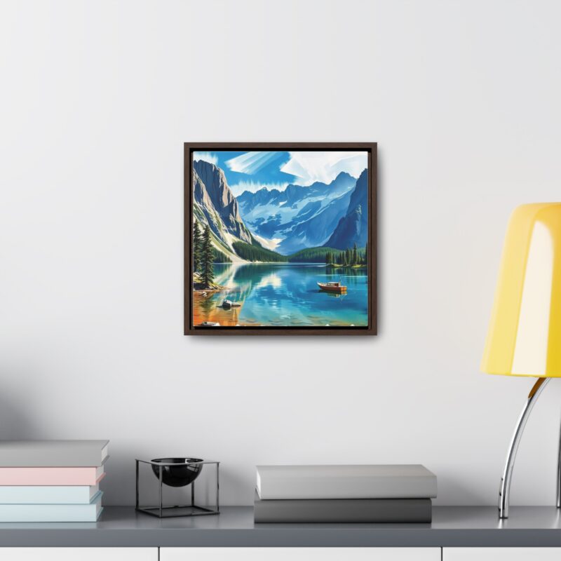 Canvas Wrap Mountain Lake Wall Art - Image 16