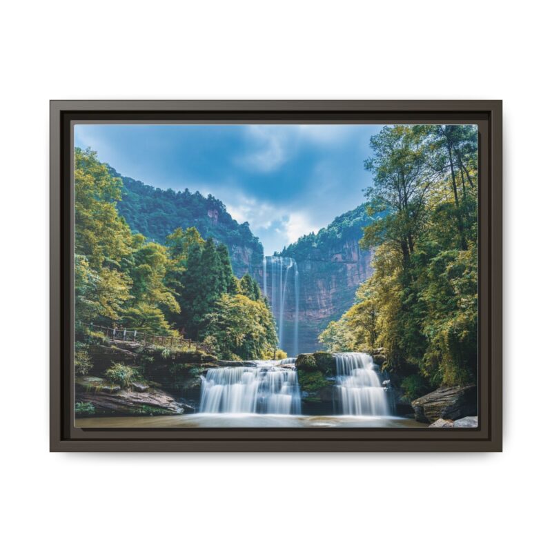 Canvas Wall Art - Waterfall Mountain Landscape - Image 58