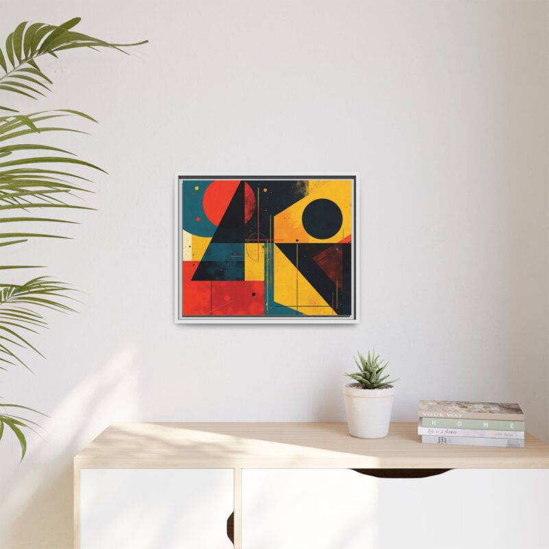 Matte Canvas, Framed Dynamic Geometry a striking abstract artwork - Image 72