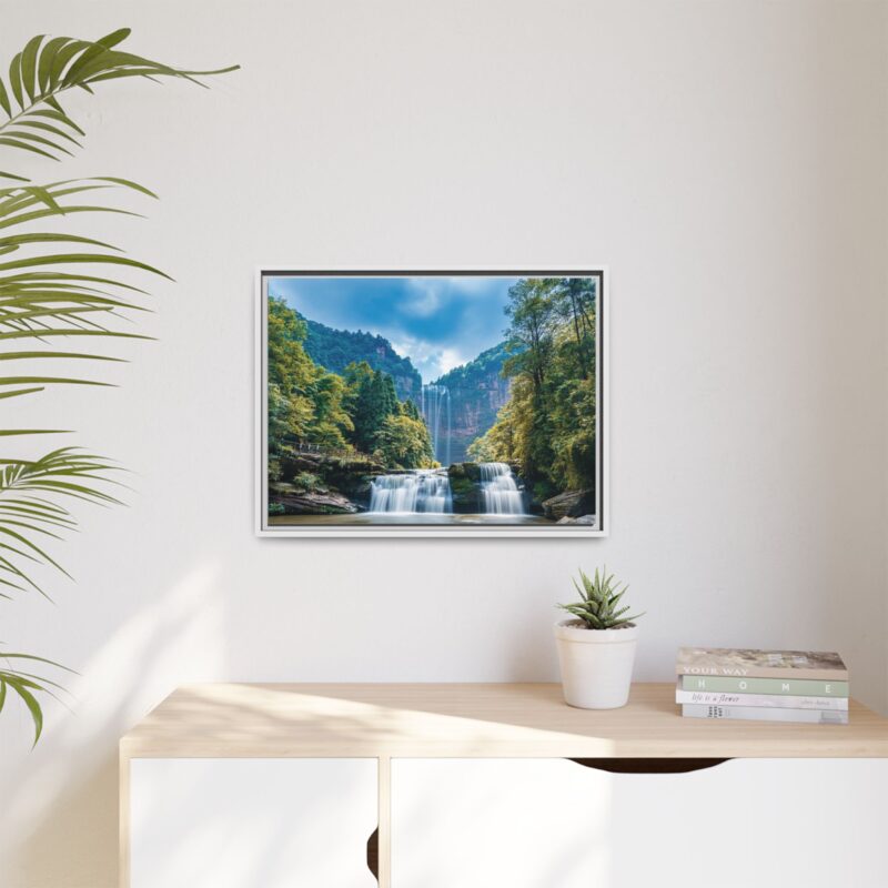Canvas Wall Art - Waterfall Mountain Landscape - Image 80