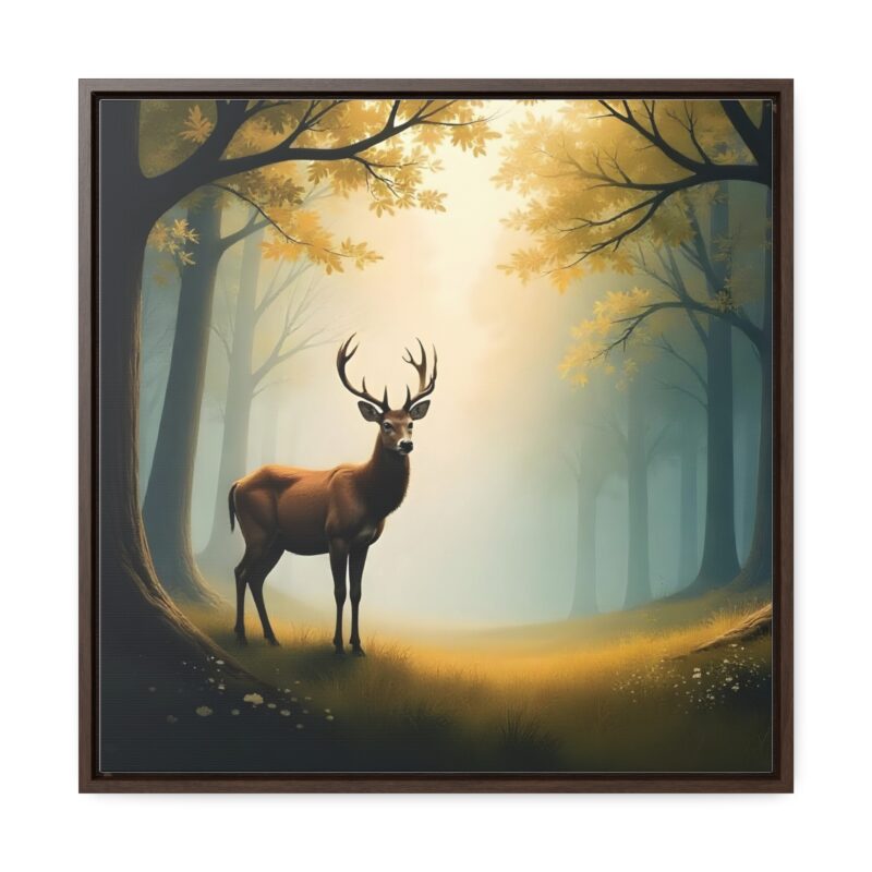 Canvas Wraps - Graceful Deer in Misty Forest Wall Art - Image 29