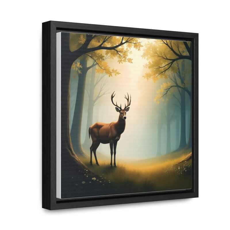 Canvas Wraps - Graceful Deer in Misty Forest Wall Art - Image 3