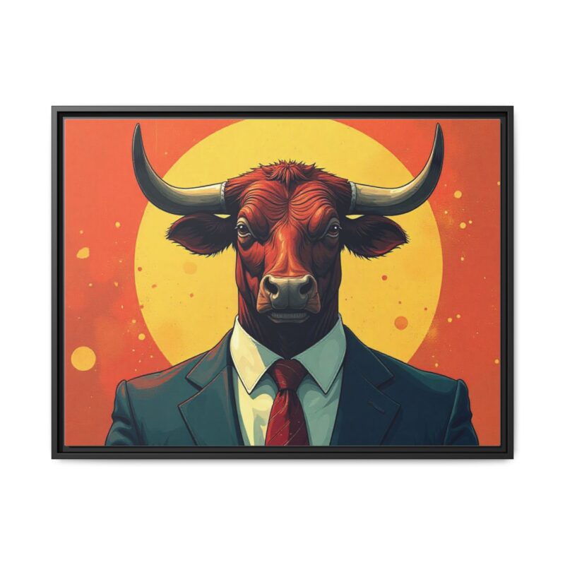 Matte Canvas, Framed Bullish Ambition - Image 26