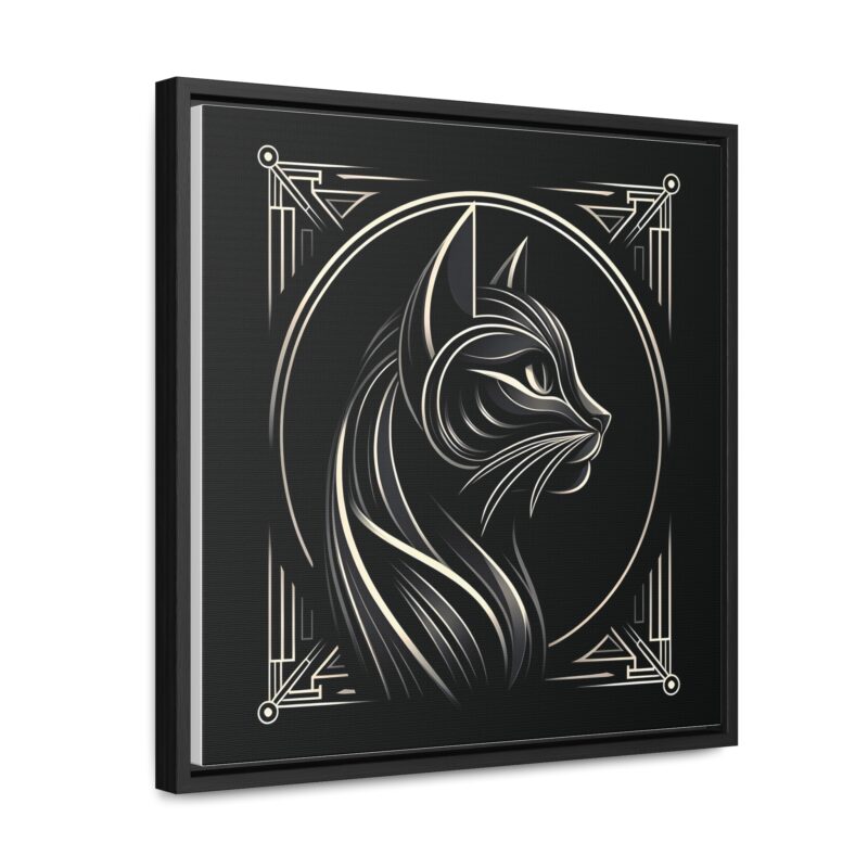 Sophisticated Black Cat in Art Deco Style - Elegant Metallic Wall Art - Image 23