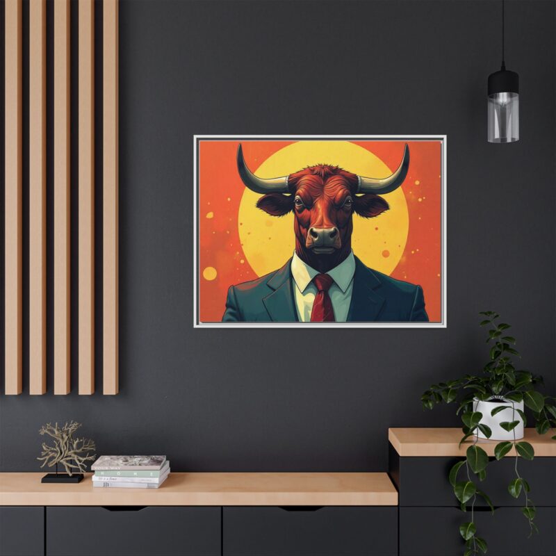 Matte Canvas, Framed Bullish Ambition - Image 97