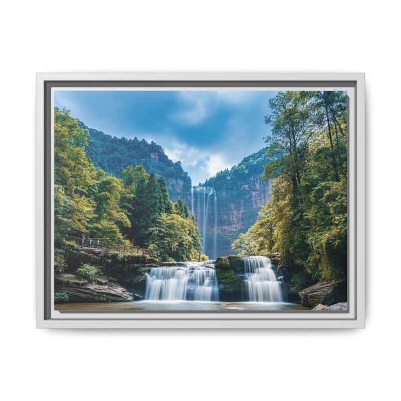 Canvas Wall Art - Waterfall Mountain Landscape - Image 62