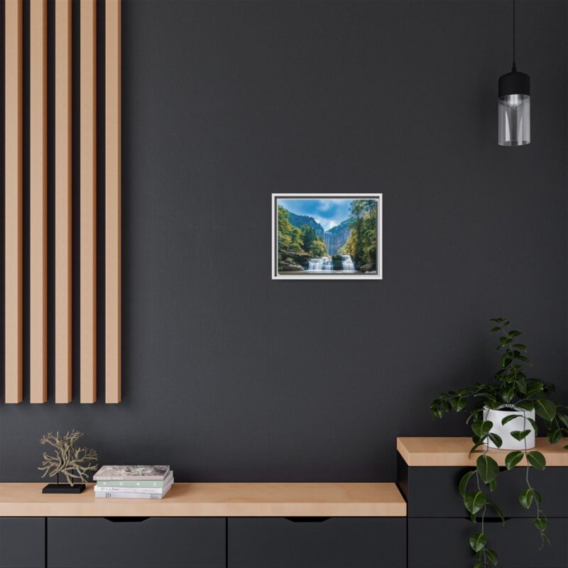 Canvas Wall Art - Waterfall Mountain Landscape - Image 61