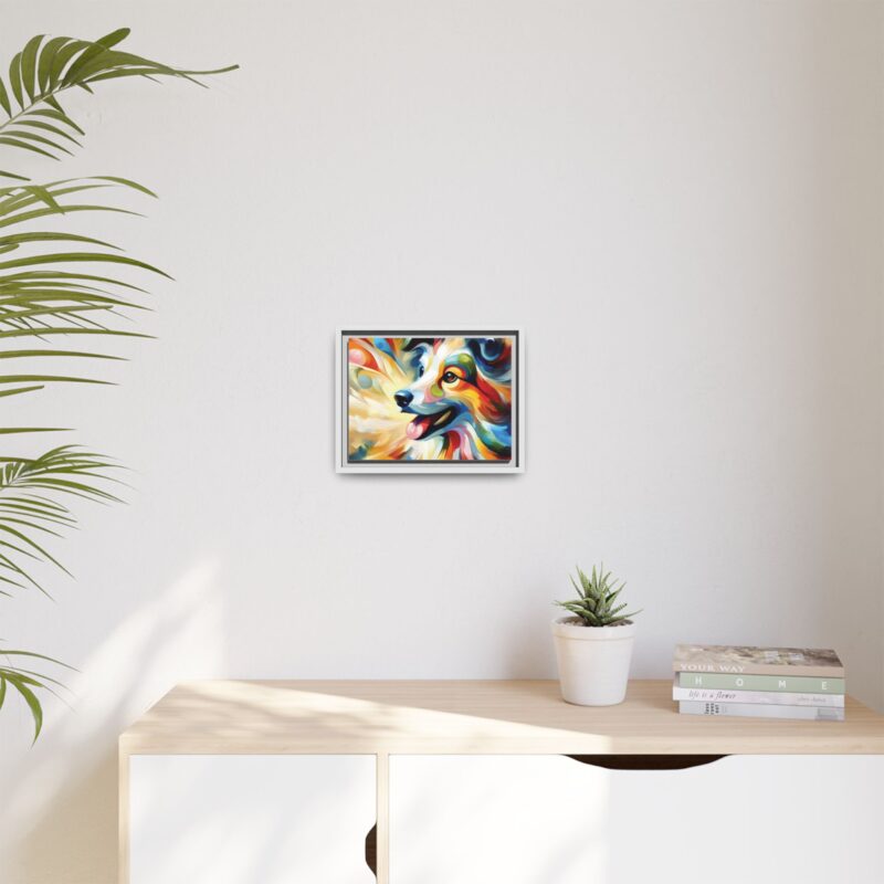 Matte Canvas, Framed Colorful Abstract Dog Canvas Art for Modern Wall Decor - Image 47