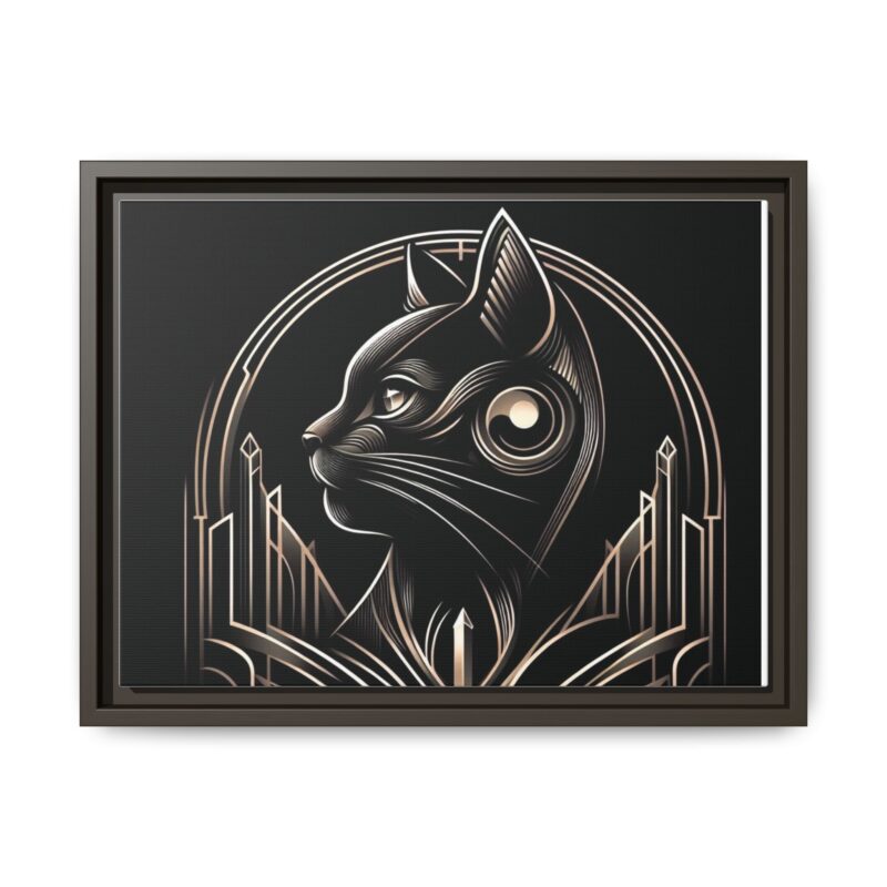 Elegant Art Deco Black Cat Canvas - Dark and Luxurious Wall Art Design - Image 17