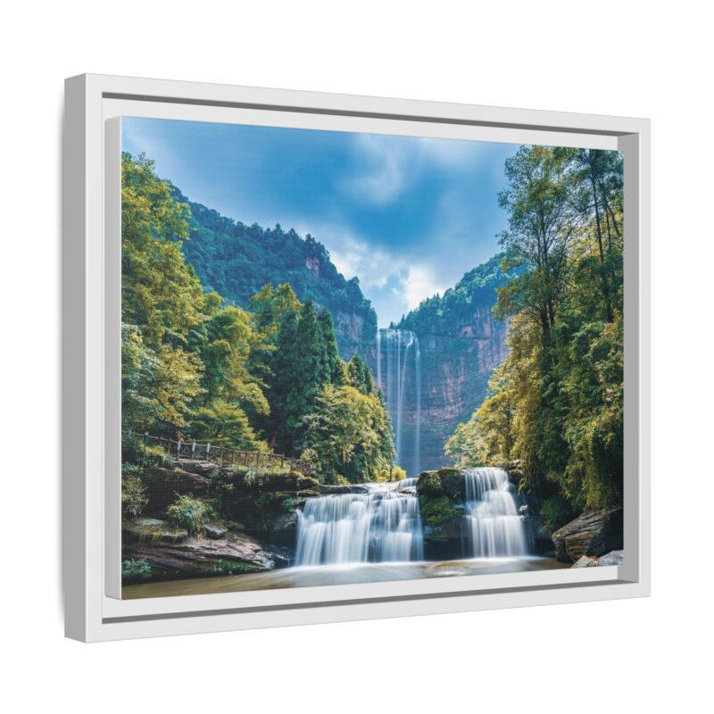 Canvas Wall Art - Waterfall Mountain Landscape - Image 63