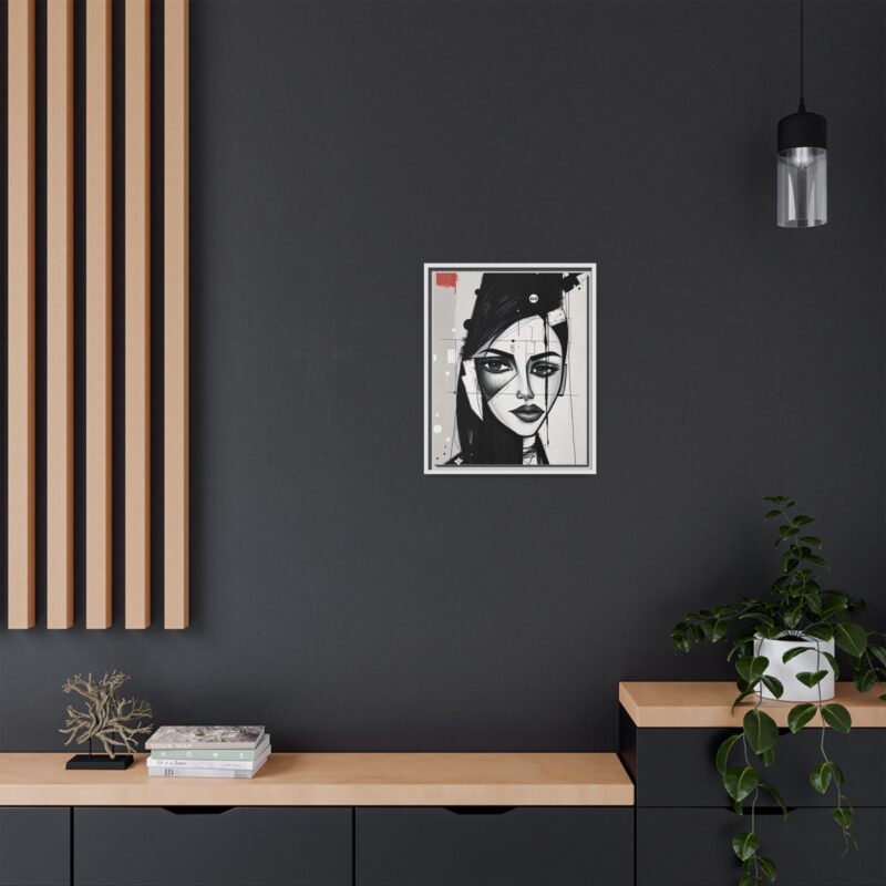 Canvas Art on An elegant and modern black-and-white abstract portrait - Image 57