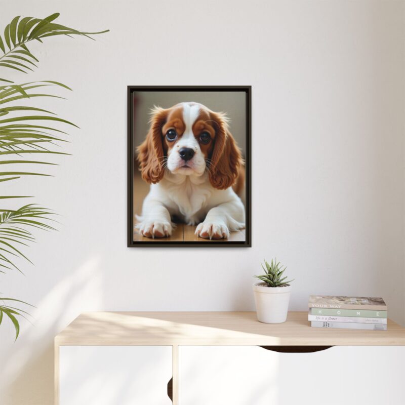 A beautifully detailed canvas print of a Cavalier King Charles Spaniel" - Image 76