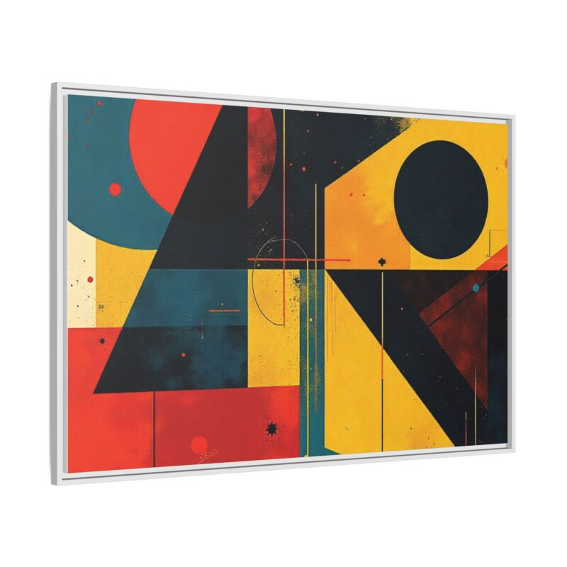 Matte Canvas, Framed Dynamic Geometry a striking abstract artwork - Image 119
