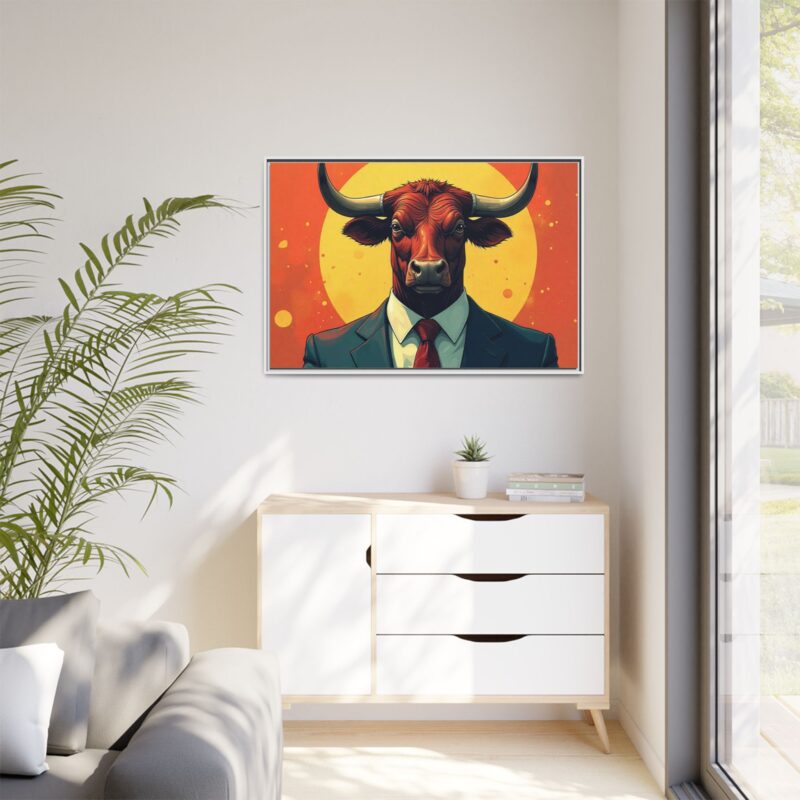 Matte Canvas, Framed Bullish Ambition - Image 108